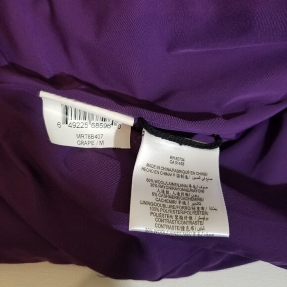 BcbgMaxAzria Woven Short Coat size Medium purple color - Picture 6 of 8